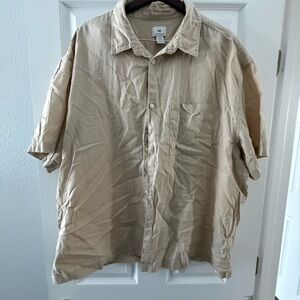 H&M Beige Relaxed Fit Shirt